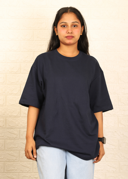 Solids Oversized t-shirt : Navy Gray