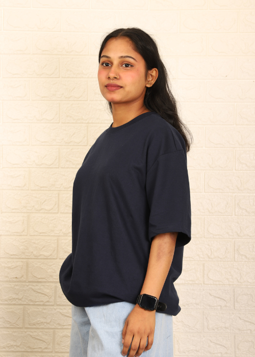 Solids Oversized t-shirt : Navy Gray