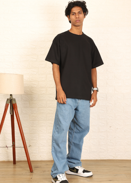 Solids Oversized t-shirt : Black