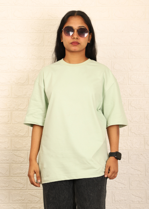 Solids Oversized t-shirt : Mint Green