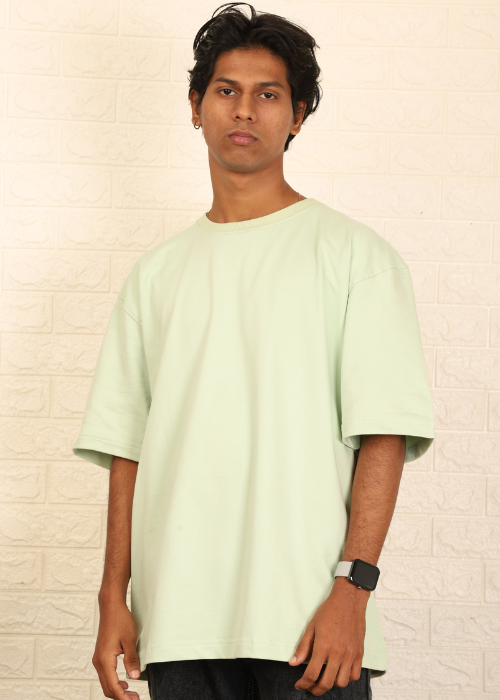 Solids Oversized t-shirt : Mint Green