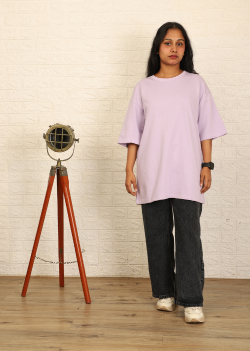 Solids Oversized t-shirt : Lavender