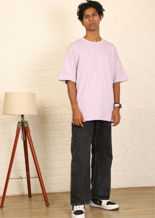 Solids Oversized t-shirt : Lavender