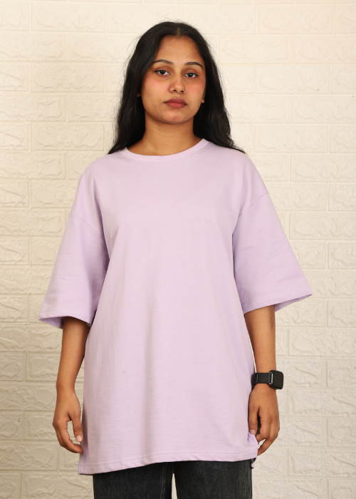 Solids Oversized t-shirt : Lavender