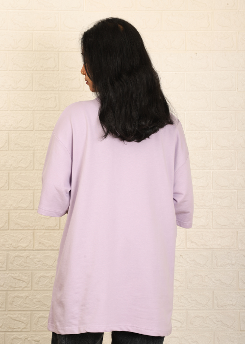 Solids Oversized t-shirt : Lavender