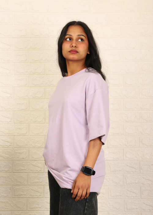 Solids Oversized t-shirt : Lavender