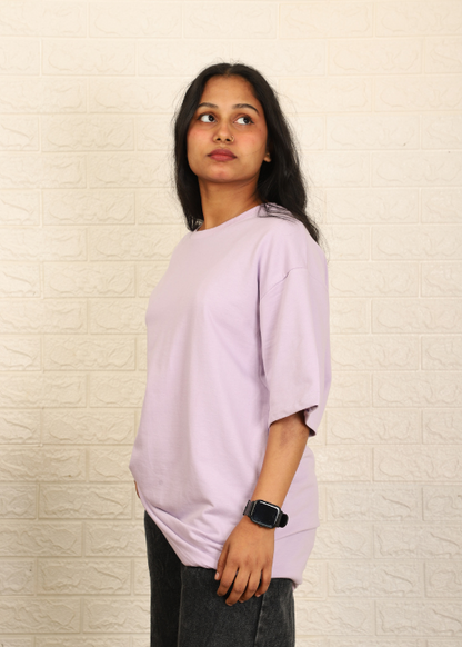 Solids Oversized t-shirt : Lavender