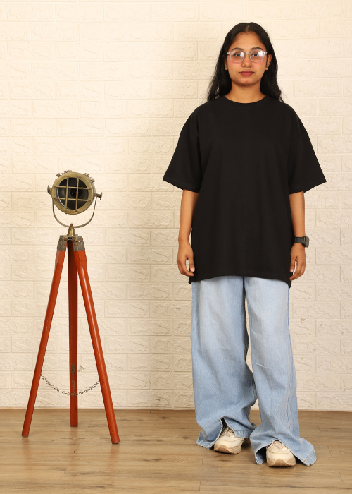 Solids Oversized t-shirt : Black