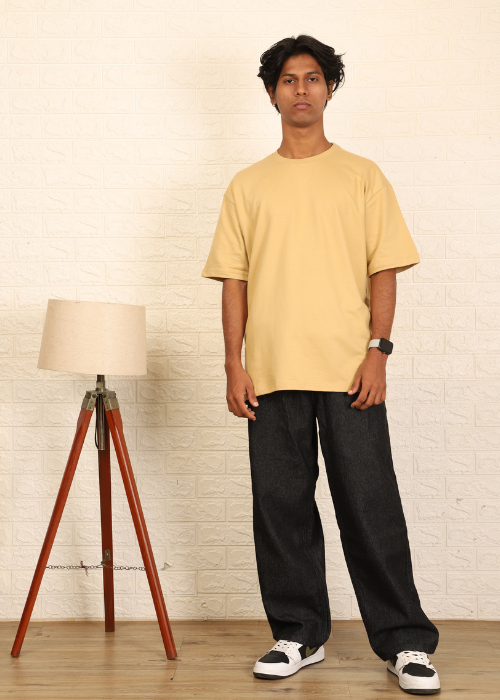 Solids Oversized t-shirt : Beige